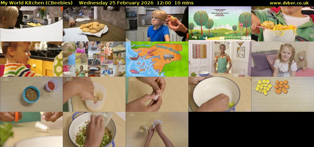 My World Kitchen (CBeebies) Wednesday 25 February 2026 12:00 - 12:10
