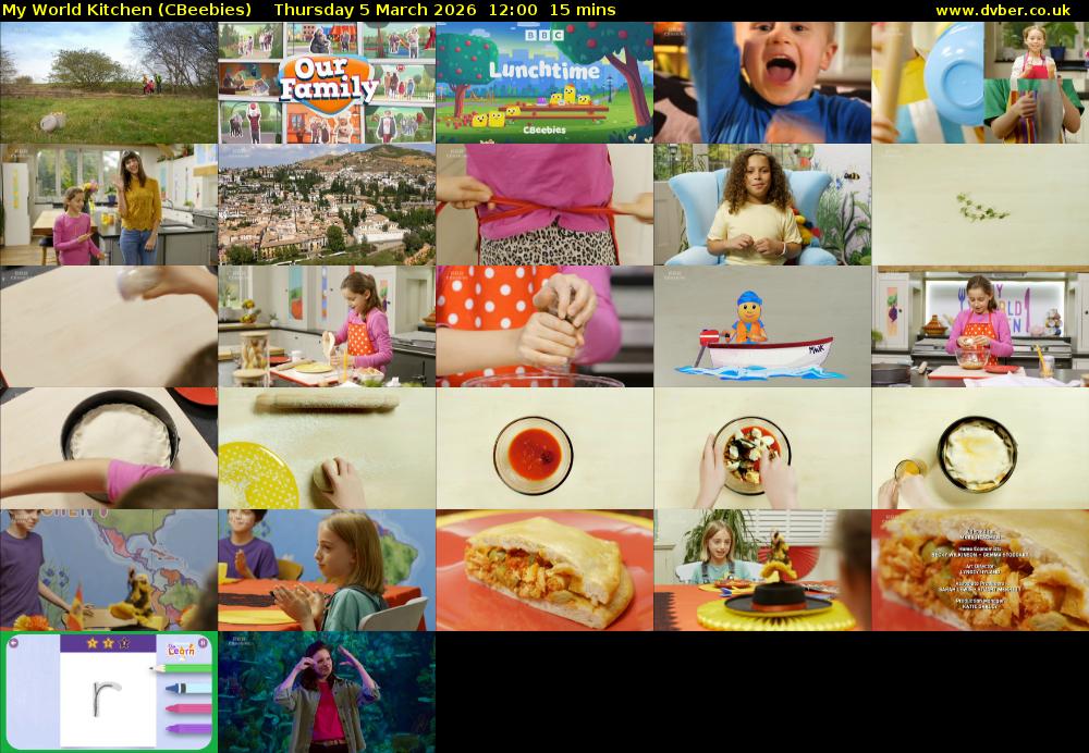 My World Kitchen (CBeebies) Thursday 5 March 2026 12:00 - 12:15