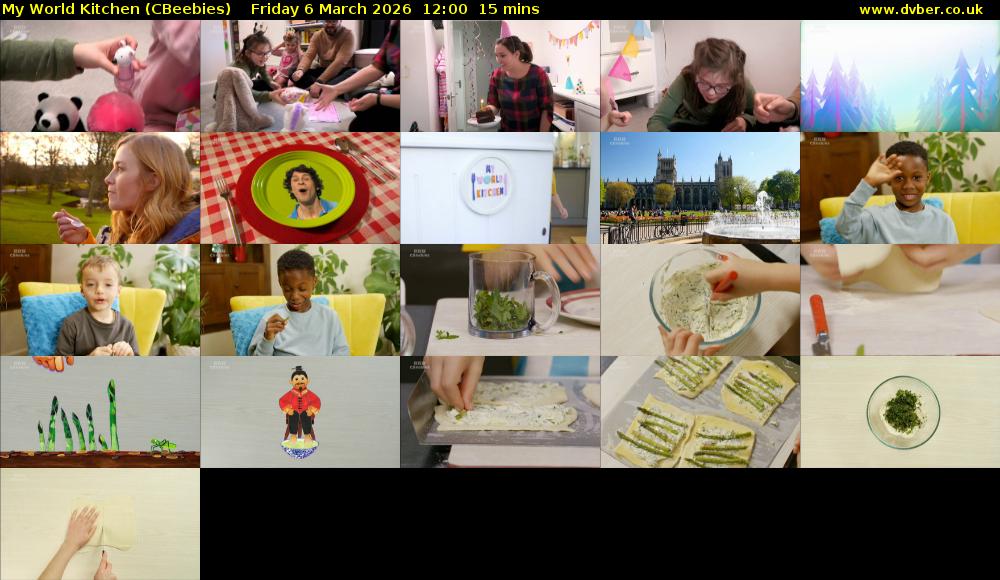 My World Kitchen (CBeebies) Friday 6 March 2026 12:00 - 12:15
