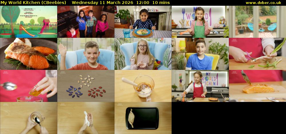My World Kitchen (CBeebies) Wednesday 11 March 2026 12:00 - 12:10