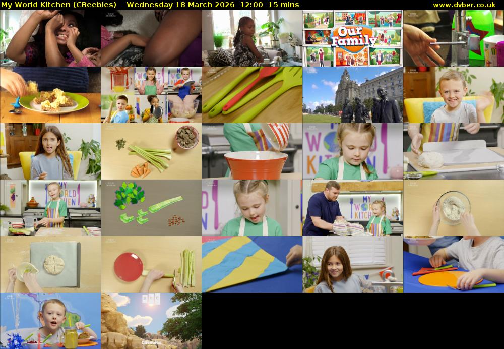 My World Kitchen (CBeebies) Wednesday 18 March 2026 12:00 - 12:15