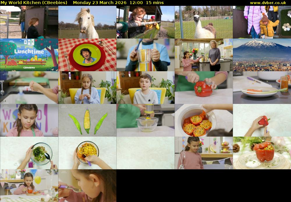My World Kitchen (CBeebies) Monday 23 March 2026 12:00 - 12:15