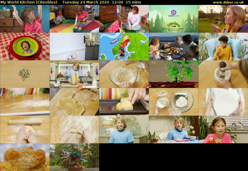 My World Kitchen (CBeebies) Tuesday 24 March 2026 12:00 - 12:15