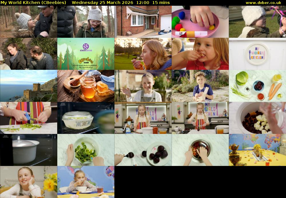 My World Kitchen (CBeebies) Wednesday 25 March 2026 12:00 - 12:15
