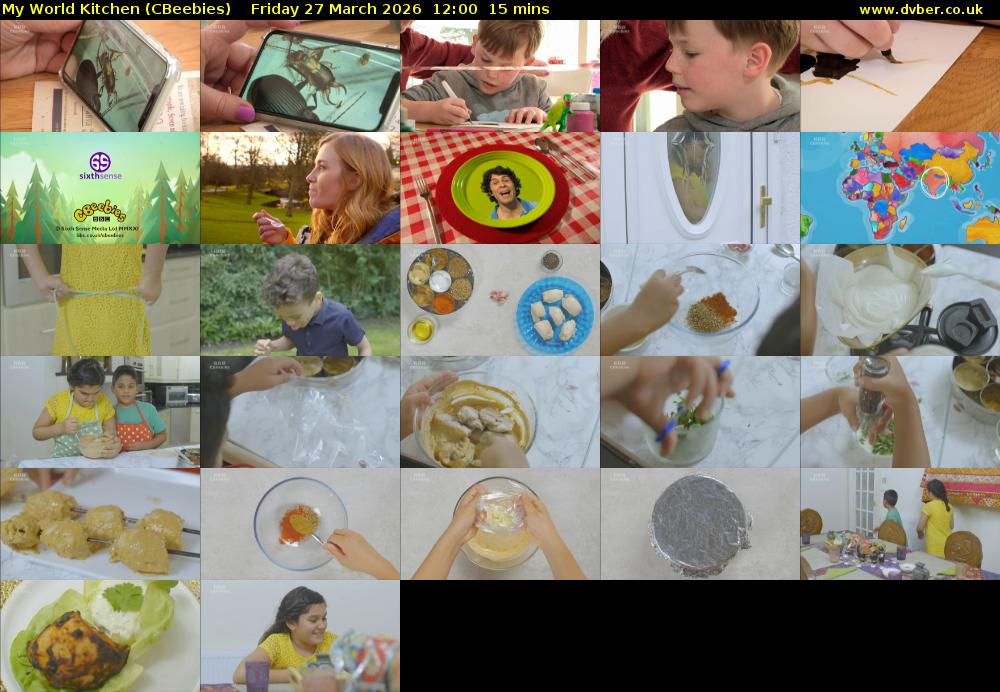 My World Kitchen (CBeebies) Friday 27 March 2026 12:00 - 12:15
