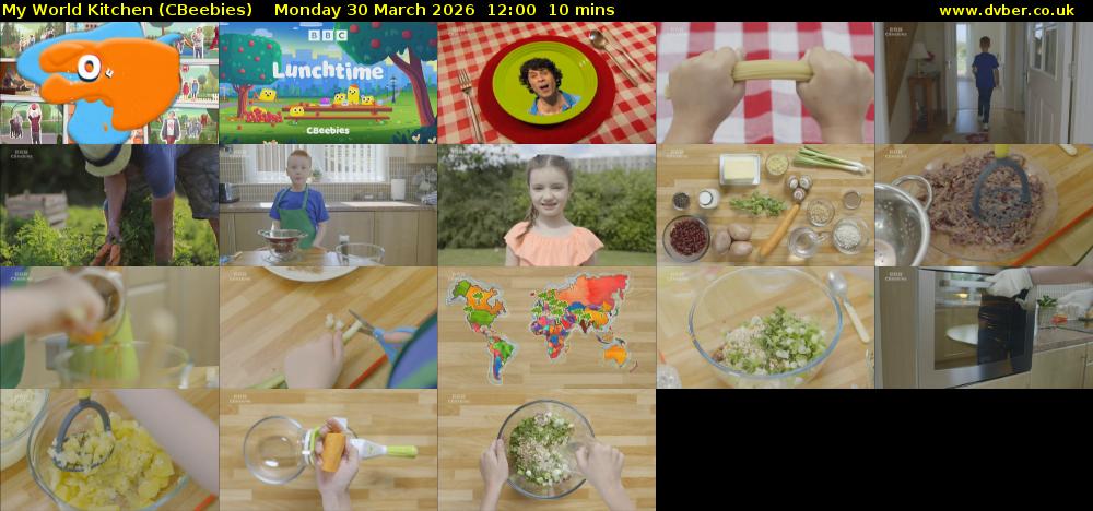 My World Kitchen (CBeebies) Monday 30 March 2026 12:00 - 12:10