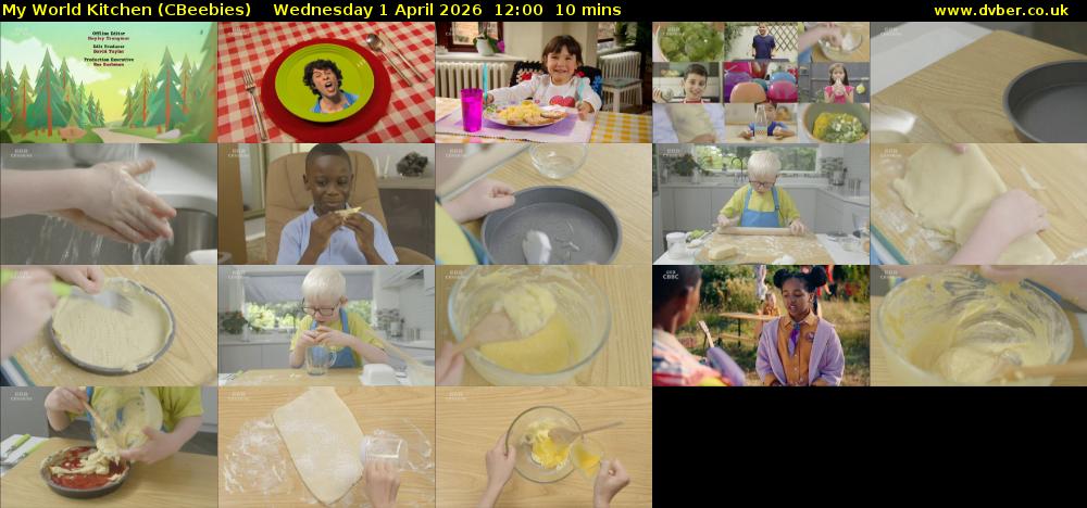 My World Kitchen (CBeebies) Wednesday 1 April 2026 12:00 - 12:10