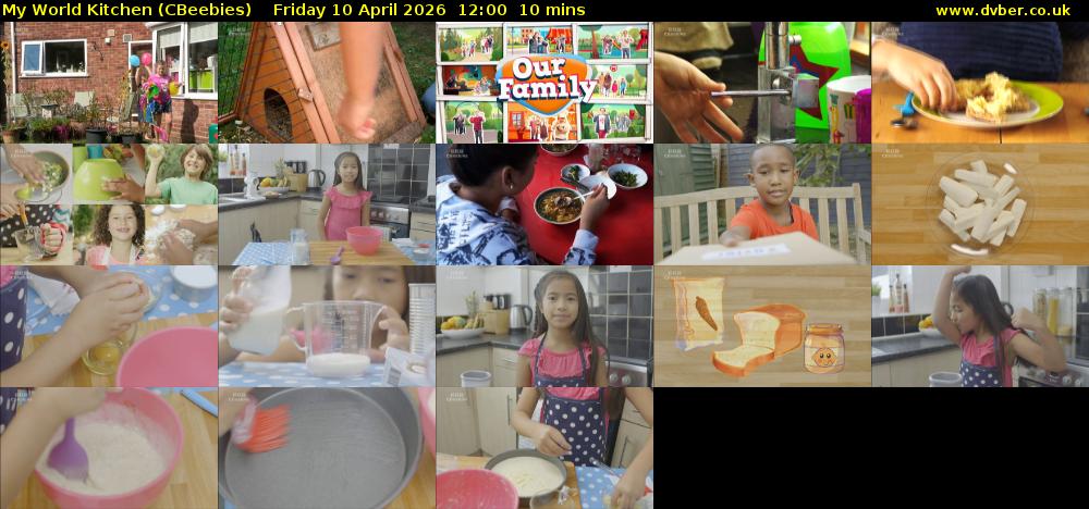My World Kitchen (CBeebies) Friday 10 April 2026 12:00 - 12:10