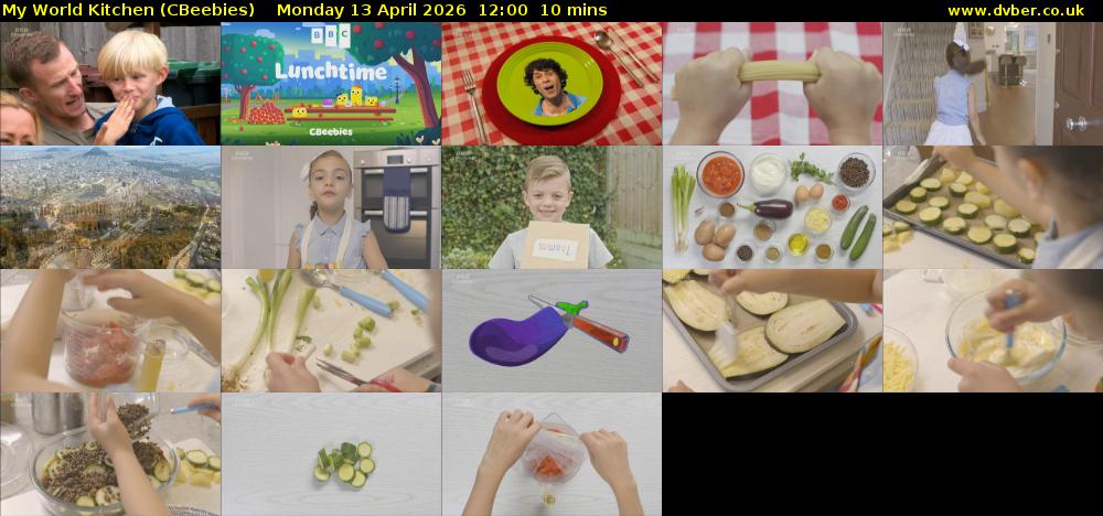 My World Kitchen (CBeebies) Monday 13 April 2026 12:00 - 12:10