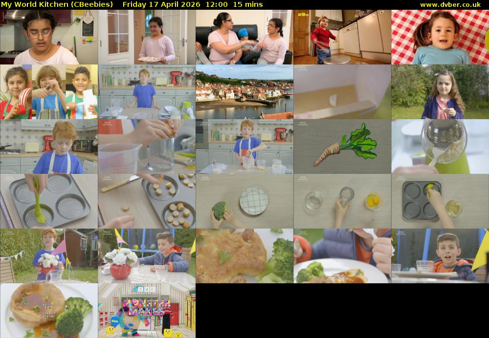 My World Kitchen (CBeebies) Friday 17 April 2026 12:00 - 12:15