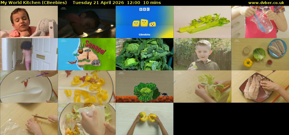 My World Kitchen (CBeebies) Tuesday 21 April 2026 12:00 - 12:10