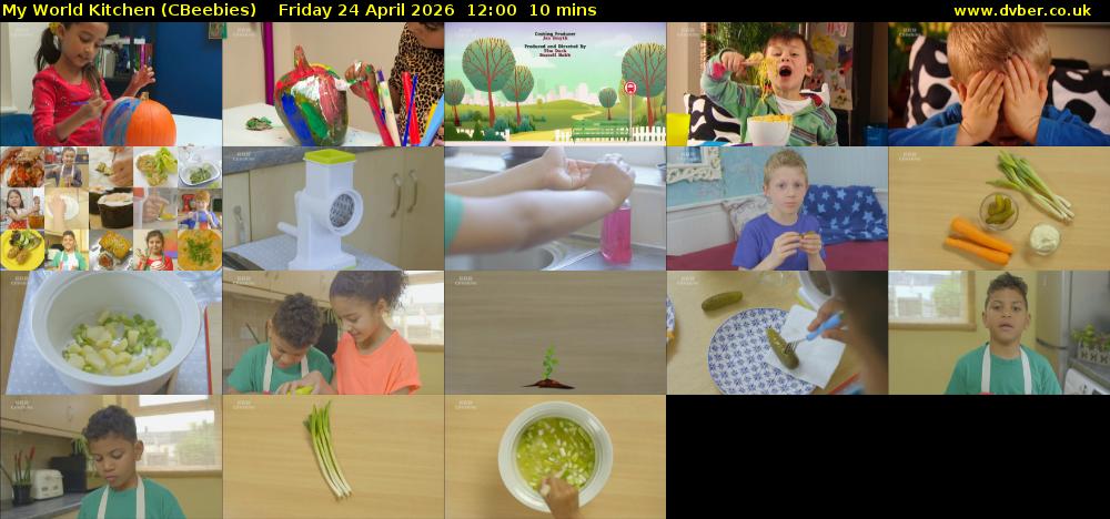 My World Kitchen (CBeebies) Friday 24 April 2026 12:00 - 12:10
