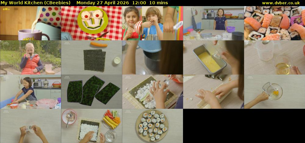 My World Kitchen (CBeebies) Monday 27 April 2026 12:00 - 12:10