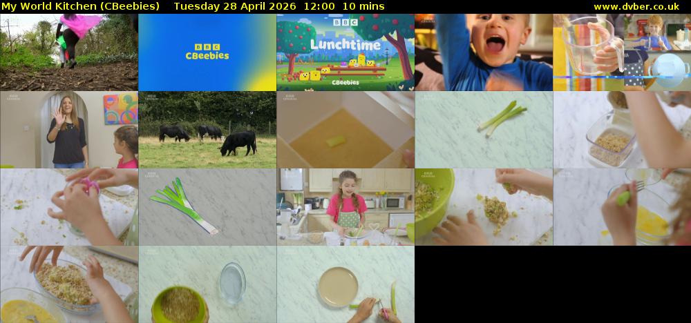 My World Kitchen (CBeebies) Tuesday 28 April 2026 12:00 - 12:10