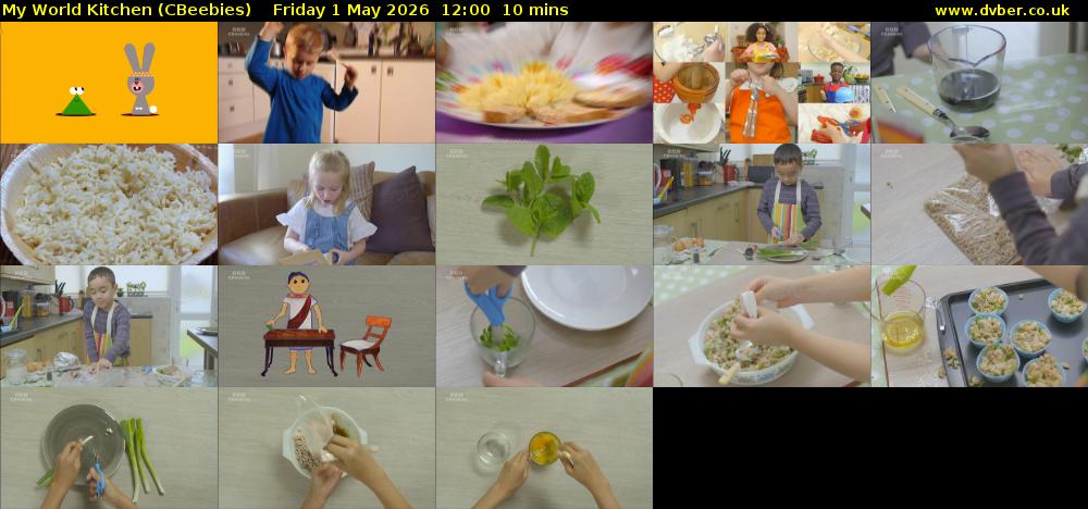 My World Kitchen (CBeebies) Friday 1 May 2026 12:00 - 12:10