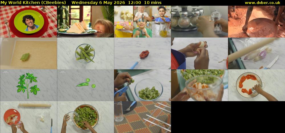 My World Kitchen (CBeebies) Wednesday 6 May 2026 12:00 - 12:10