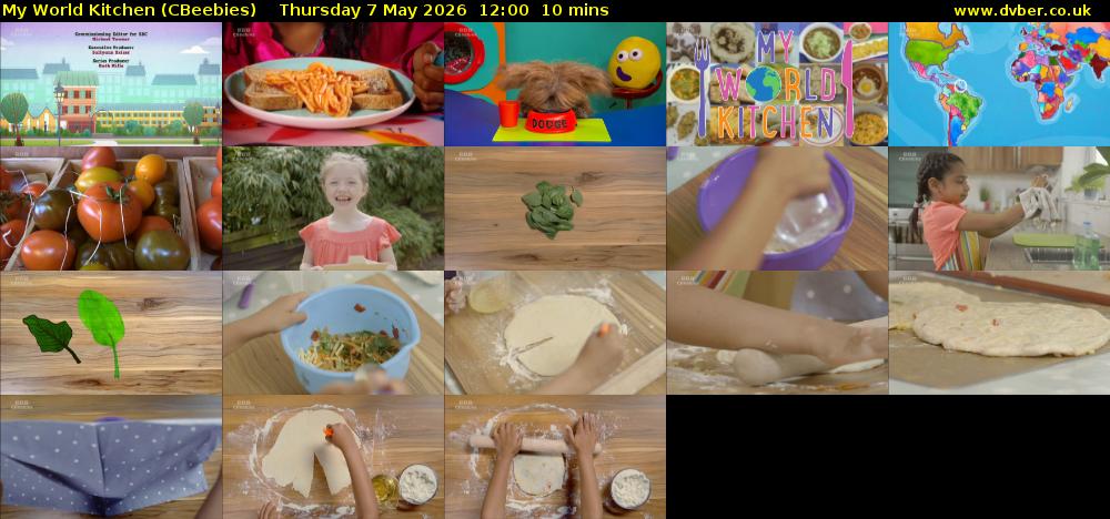 My World Kitchen (CBeebies) Thursday 7 May 2026 12:00 - 12:10