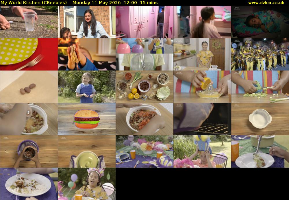 My World Kitchen (CBeebies) Monday 11 May 2026 12:00 - 12:15