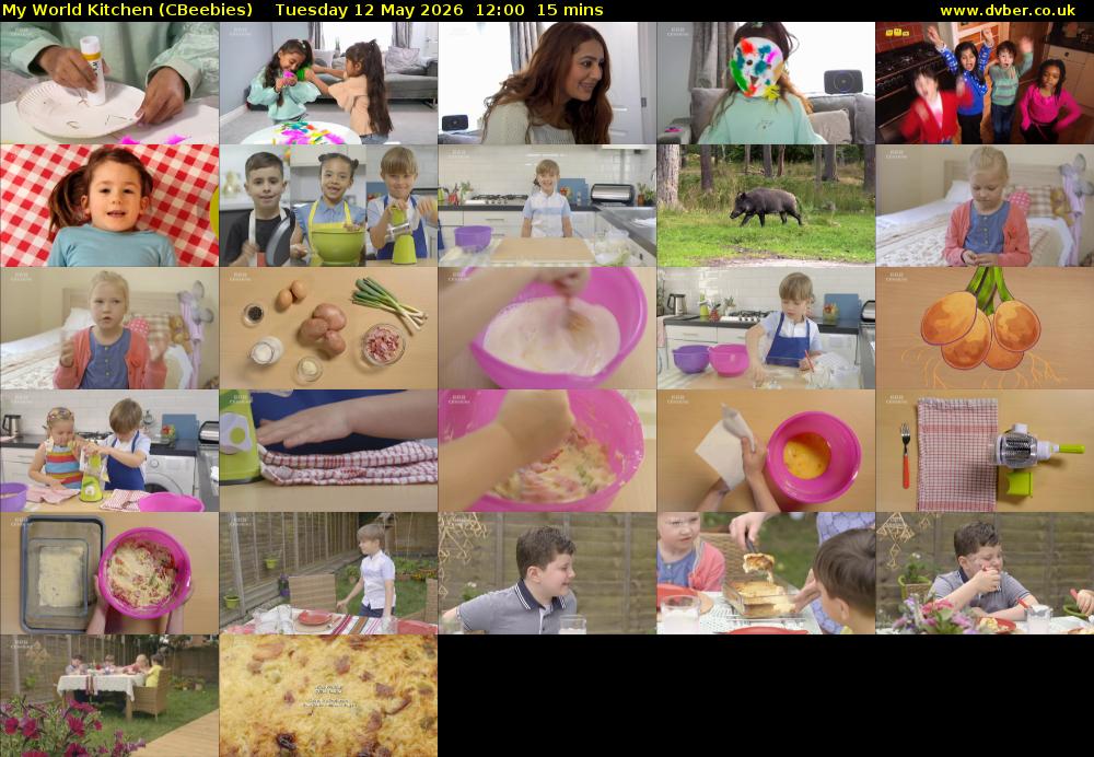 My World Kitchen (CBeebies) Tuesday 12 May 2026 12:00 - 12:15
