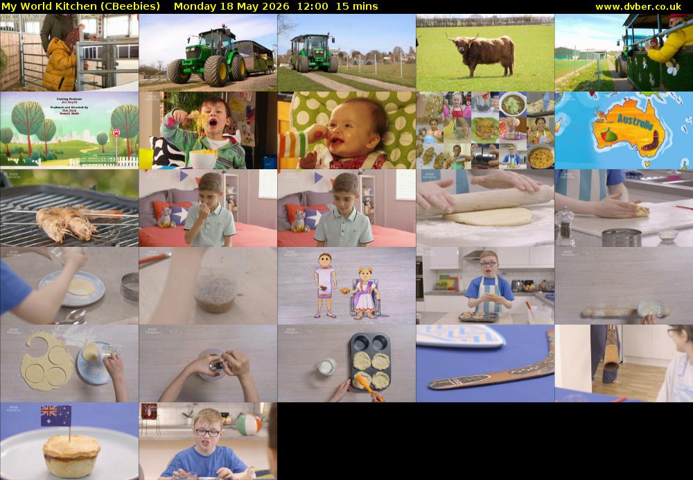 My World Kitchen (CBeebies) Monday 18 May 2026 12:00 - 12:15