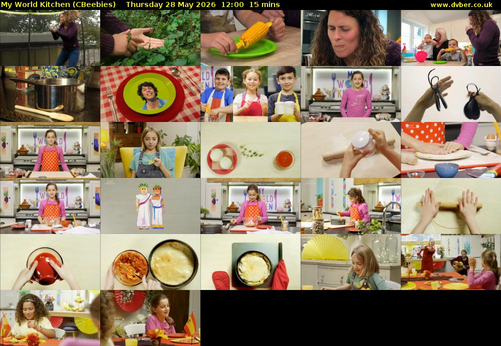 My World Kitchen (CBeebies) Thursday 28 May 2026 12:00 - 12:15