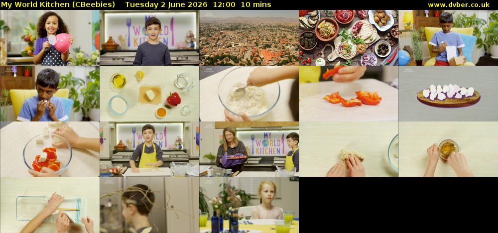 My World Kitchen (CBeebies) Tuesday 2 June 2026 12:00 - 12:10