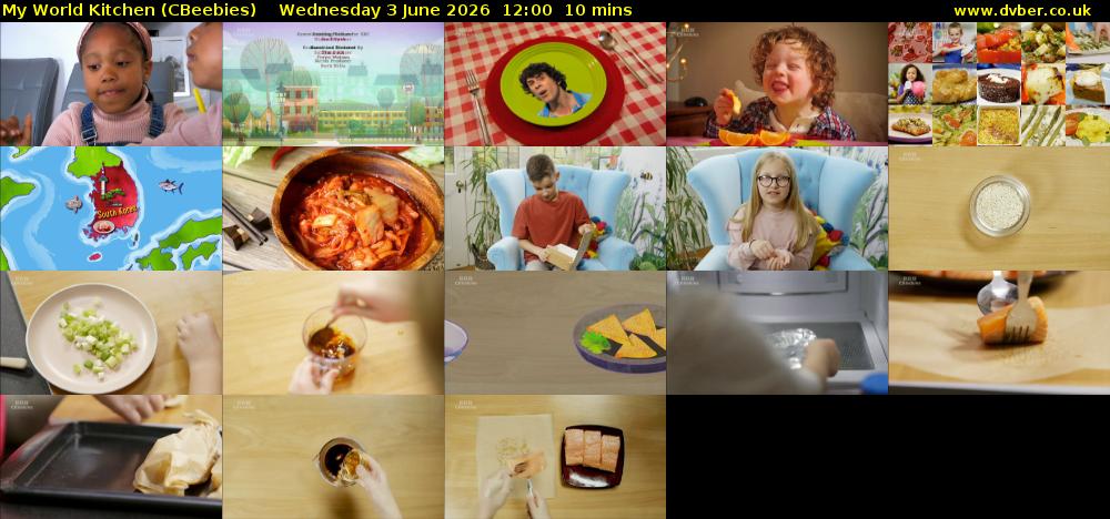 My World Kitchen (CBeebies) Wednesday 3 June 2026 12:00 - 12:10