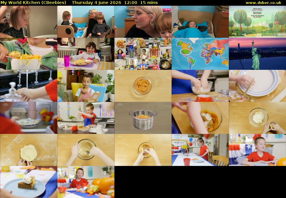 My World Kitchen (CBeebies) Thursday 4 June 2026 12:00 - 12:15