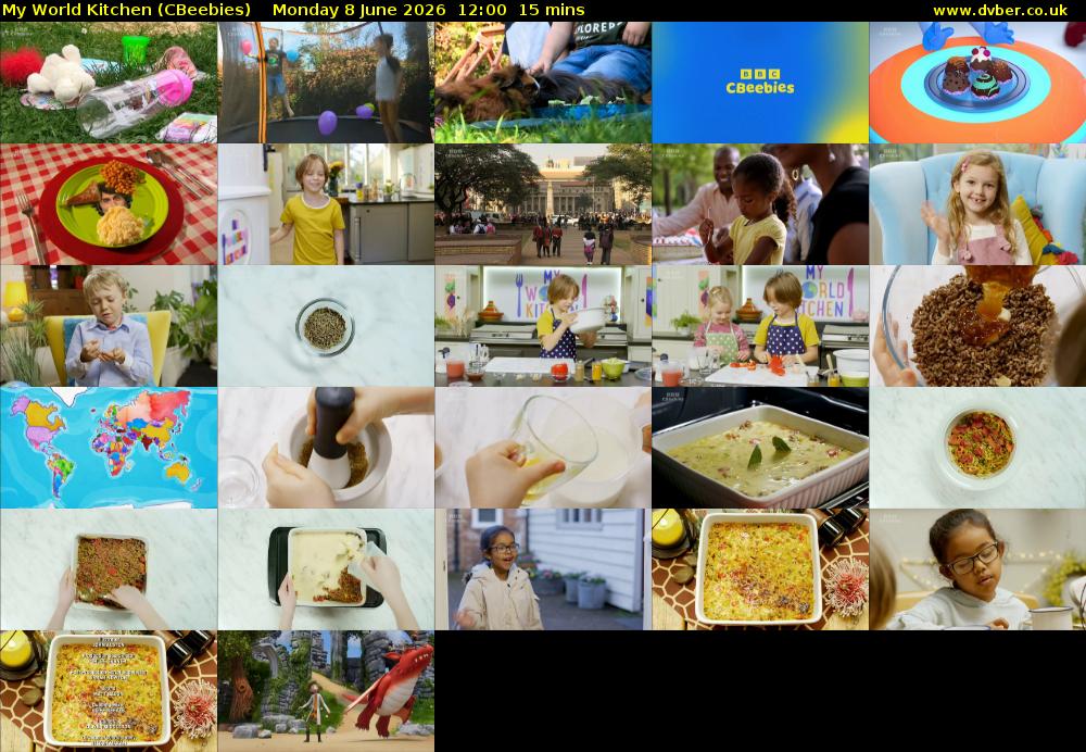 My World Kitchen (CBeebies) Monday 8 June 2026 12:00 - 12:15