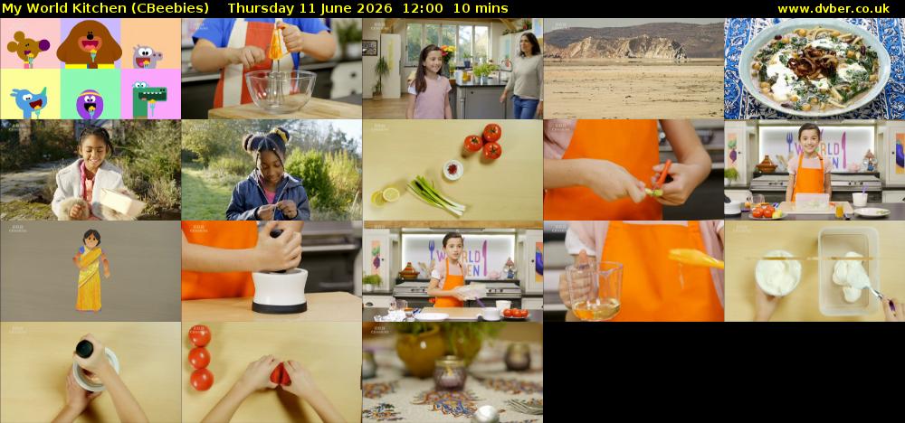 My World Kitchen (CBeebies) Thursday 11 June 2026 12:00 - 12:10