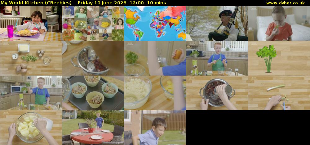 My World Kitchen (CBeebies) Friday 19 June 2026 12:00 - 12:10
