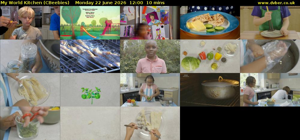 My World Kitchen (CBeebies) Monday 22 June 2026 12:00 - 12:10