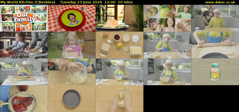 My World Kitchen (CBeebies) Tuesday 23 June 2026 12:00 - 12:10