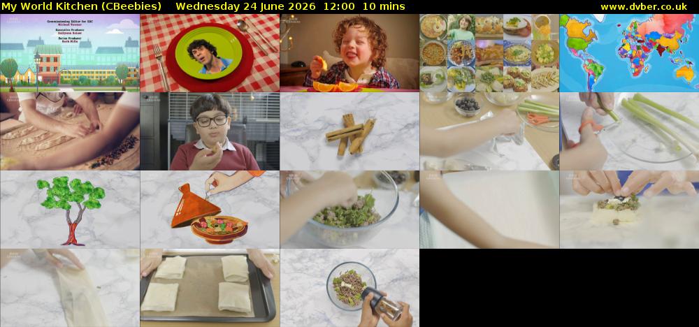 My World Kitchen (CBeebies) Wednesday 24 June 2026 12:00 - 12:10