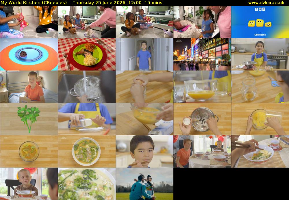My World Kitchen (CBeebies) Thursday 25 June 2026 12:00 - 12:15