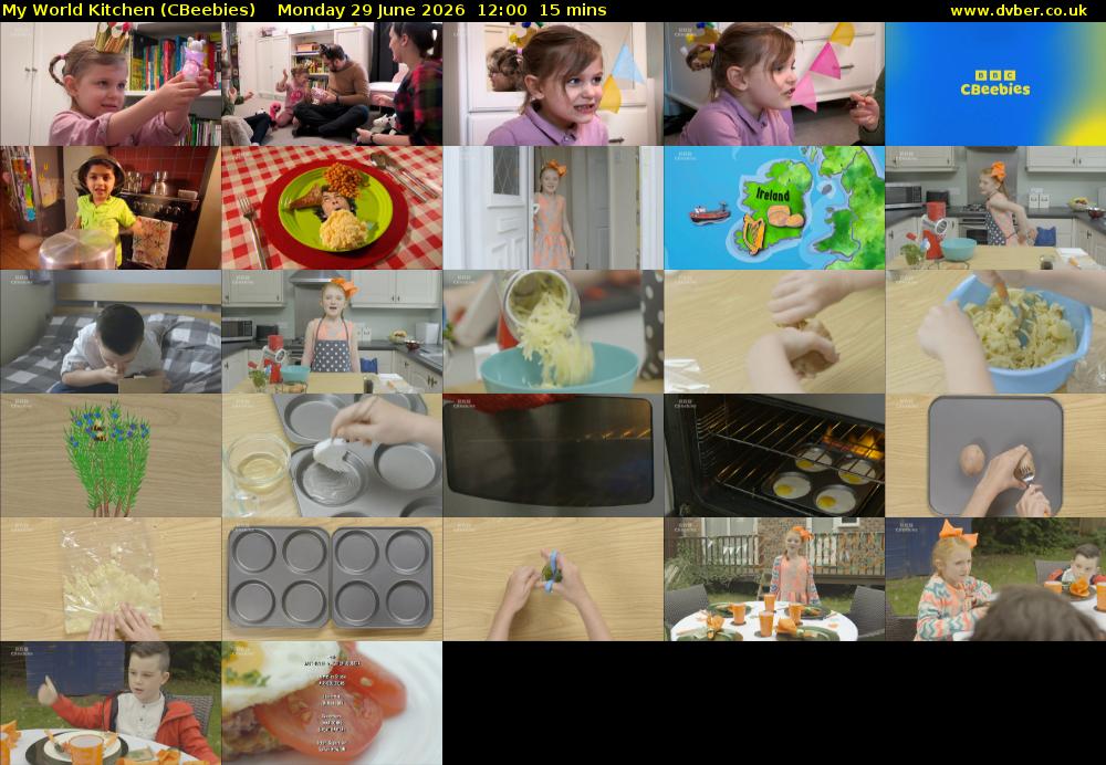 My World Kitchen (CBeebies) Monday 29 June 2026 12:00 - 12:15