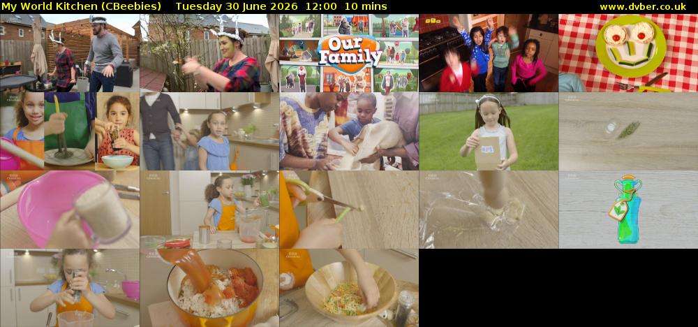 My World Kitchen (CBeebies) Tuesday 30 June 2026 12:00 - 12:10