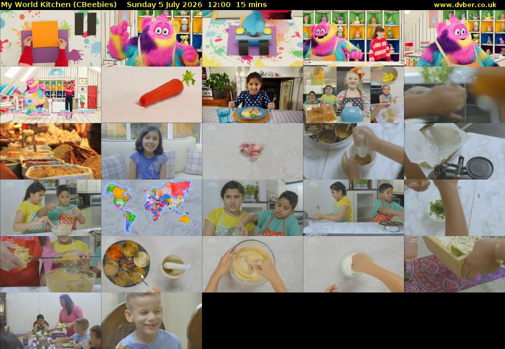 My World Kitchen (CBeebies) Sunday 5 July 2026 12:00 - 12:15