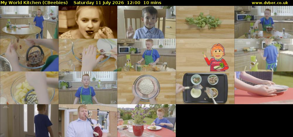 My World Kitchen (CBeebies) Saturday 11 July 2026 12:00 - 12:10