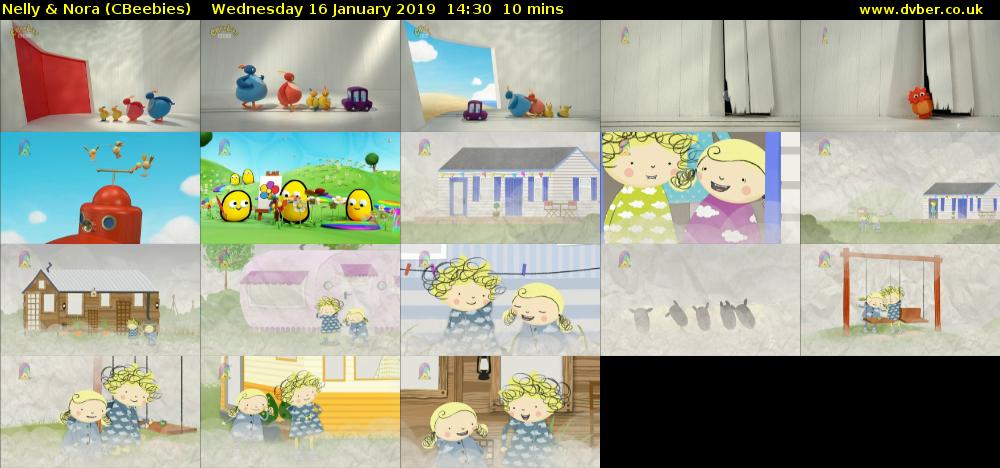 Nelly & Nora (CBeebies) Wednesday 16 January 2019 14:30 - 14:40
