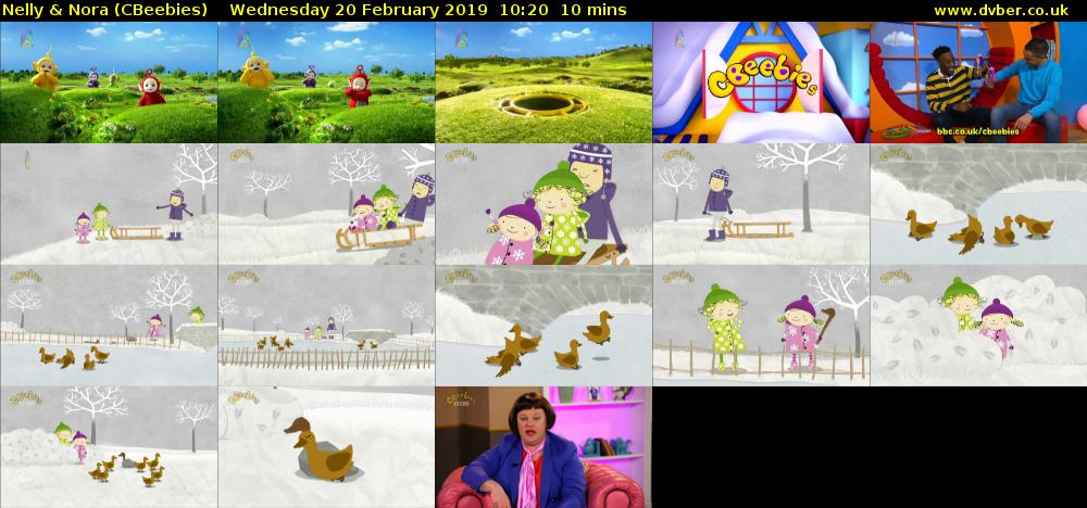 Nelly & Nora (CBeebies) Wednesday 20 February 2019 10:20 - 10:30