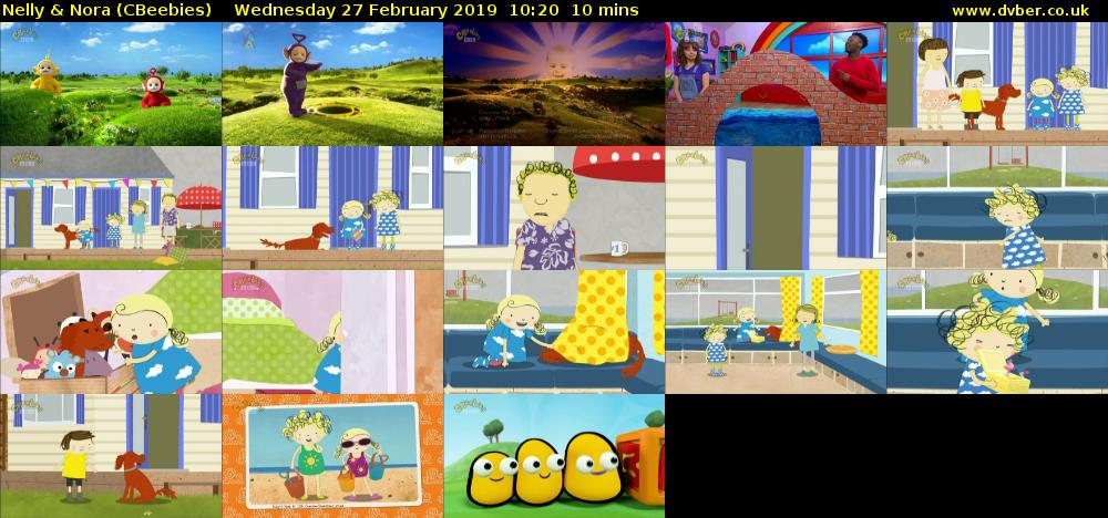 Nelly & Nora (CBeebies) Wednesday 27 February 2019 10:20 - 10:30