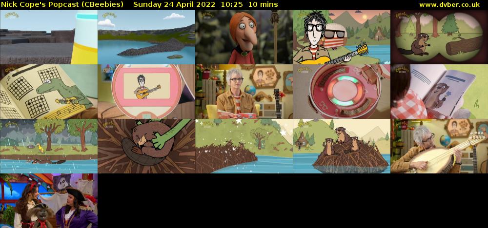 Nick Cope's Popcast (CBeebies) Sunday 24 April 2022 10:25 - 10:35