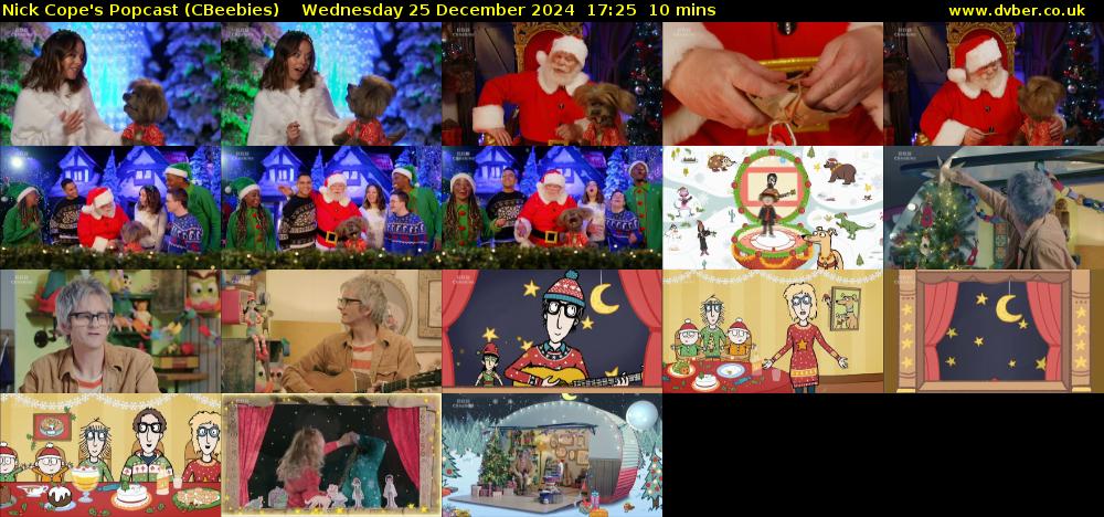 Nick Cope's Popcast (CBeebies) Wednesday 25 December 2024 17:25 - 17:35