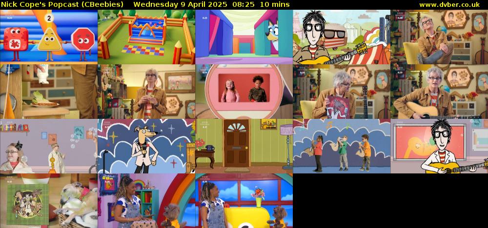 Nick Cope's Popcast (CBeebies) Wednesday 9 April 2025 08:25 - 08:35
