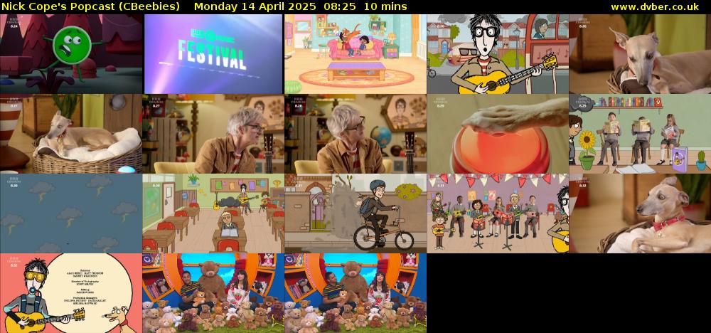 Nick Cope's Popcast (CBeebies) Monday 14 April 2025 08:25 - 08:35