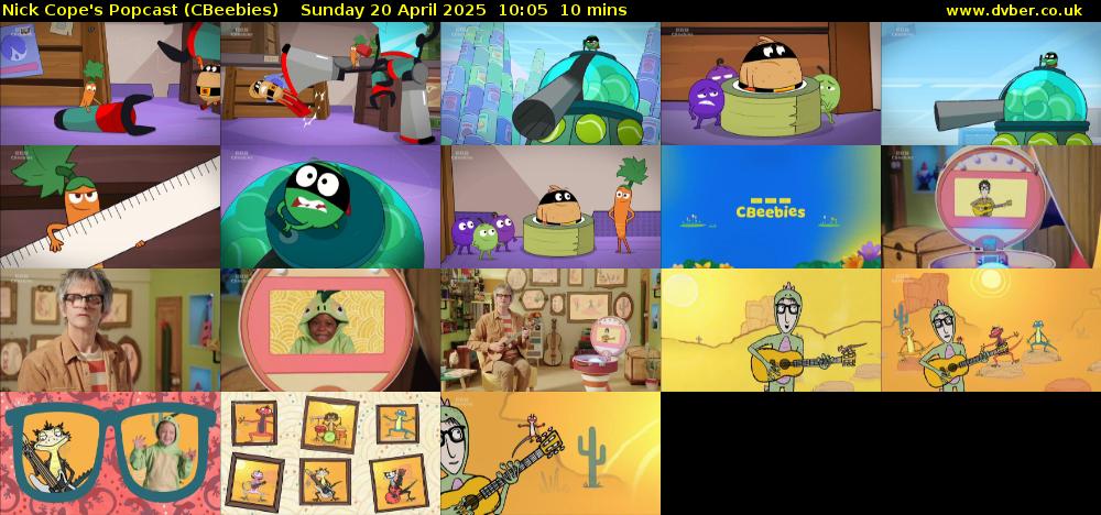 Nick Cope's Popcast (CBeebies) Sunday 20 April 2025 10:05 - 10:15