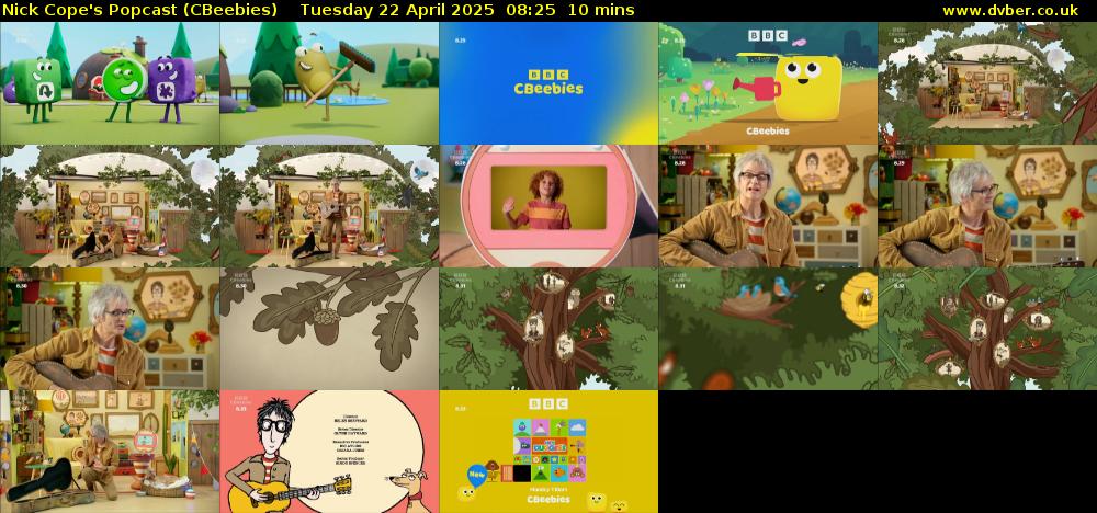 Nick Cope's Popcast (CBeebies) Tuesday 22 April 2025 08:25 - 08:35