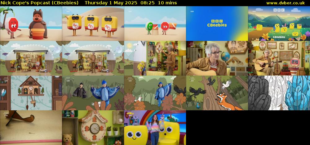 Nick Cope's Popcast (CBeebies) Thursday 1 May 2025 08:25 - 08:35
