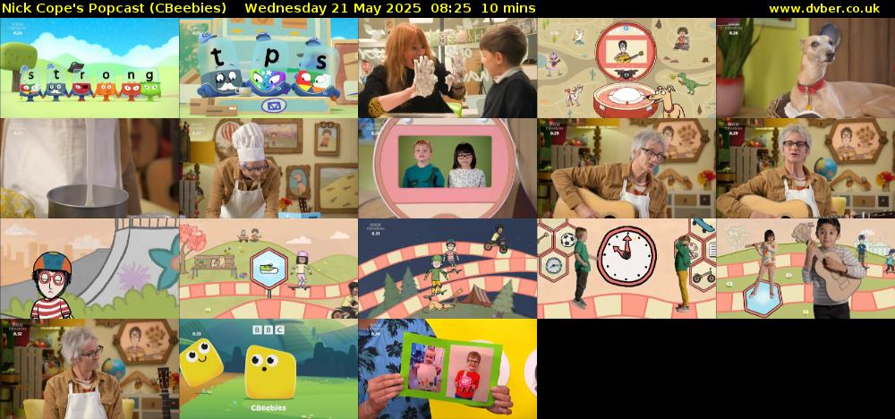Nick Cope's Popcast (CBeebies) Wednesday 21 May 2025 08:25 - 08:35
